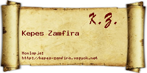 Kepes Zamfira névjegykártya